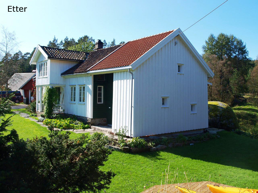 Tilbygg av våningshus på Løvland